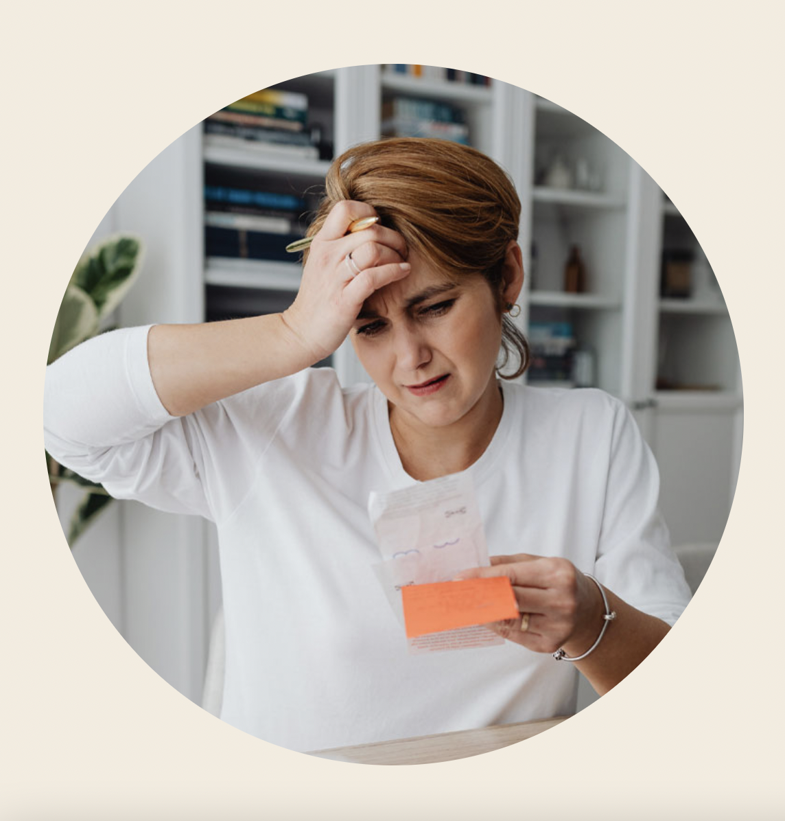 Woman with headache